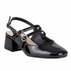 Zapato Con Tacón Dama Lady Paulina Mila 37701 Negro Charol