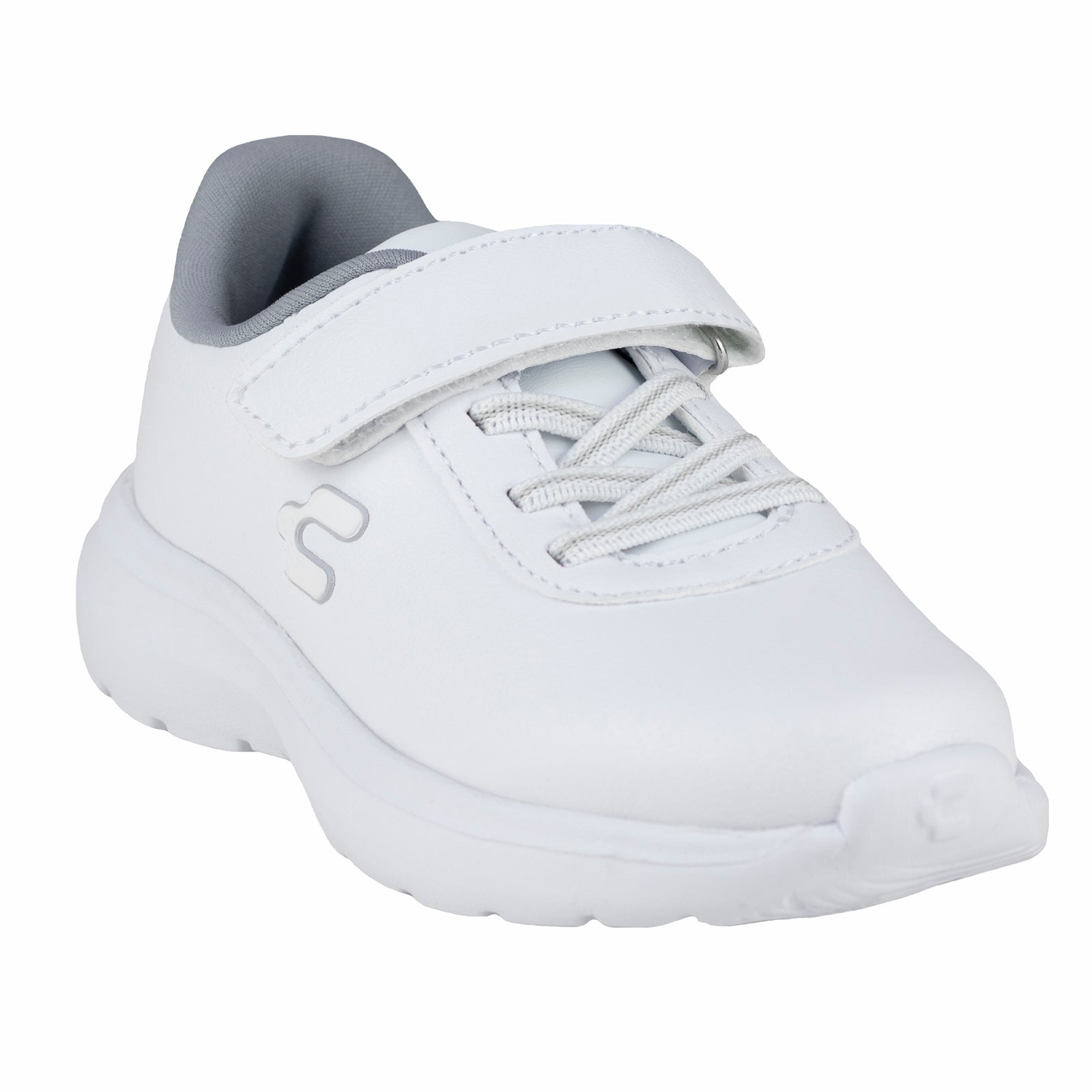Tenis Escolar Para Niña Niño Charly 1065377 Blanco Gris