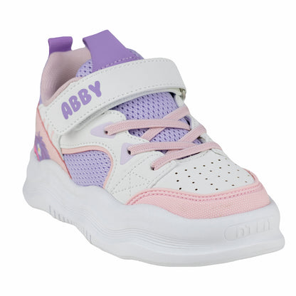 Tenis Casual Plaza Sésamo Abby Para Niña 27807-1A Blanco /Morado