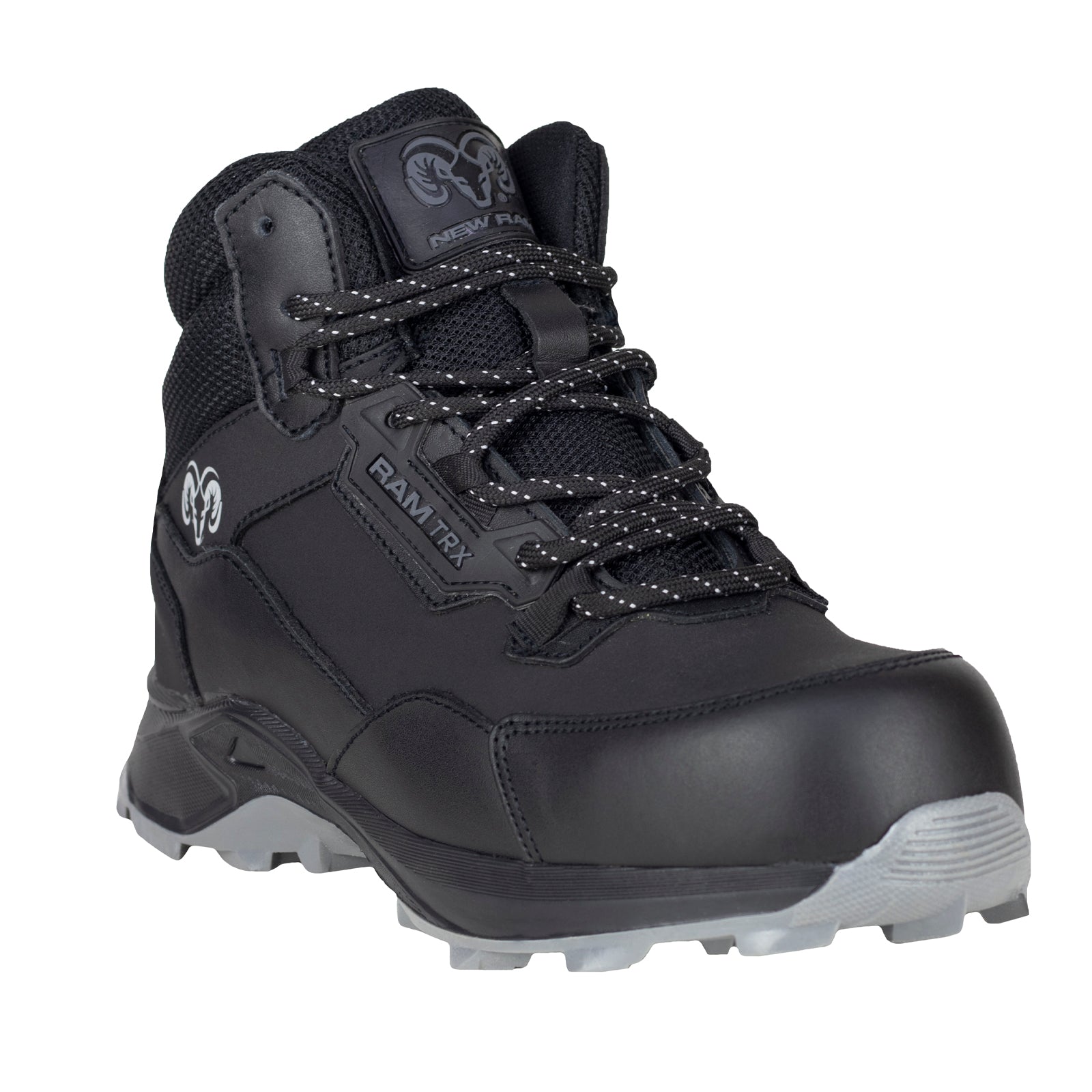 Bota Industrial Casco Acero Para Caballero New Ram 9496 Negro
