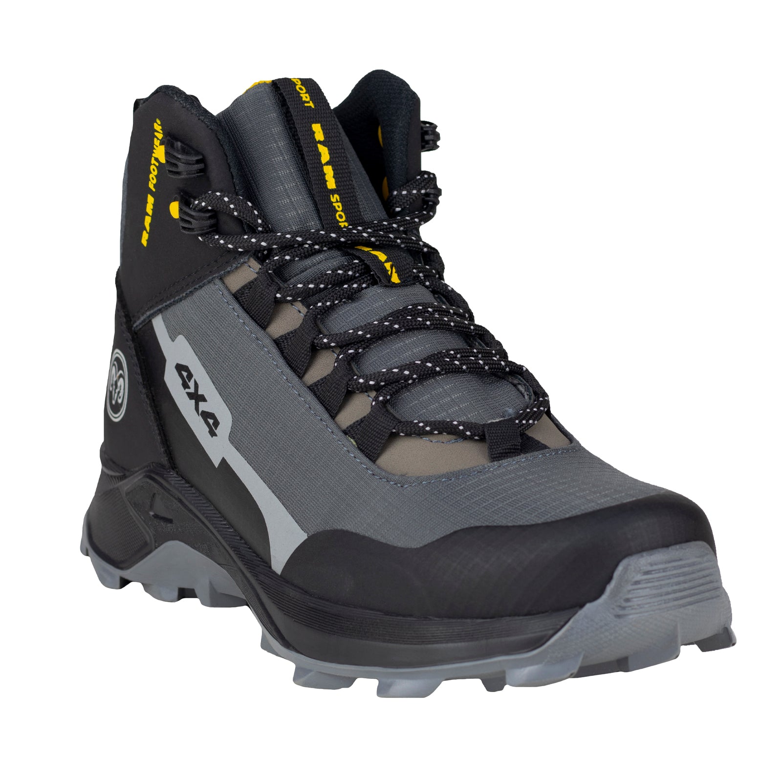 Bota Casual Senderismo Para Caballero New Ram 9549 Negro Gris