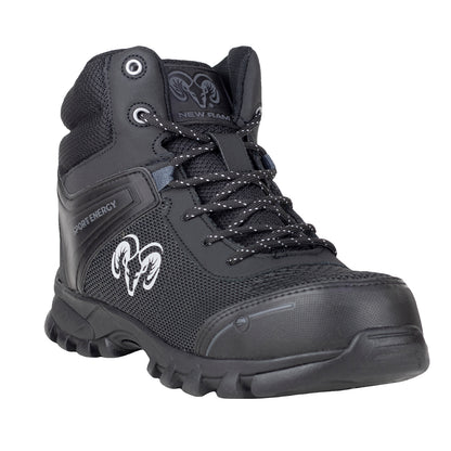 Bota de Seguridad Casco Acero Para Caballero New Ram 9827 Negro