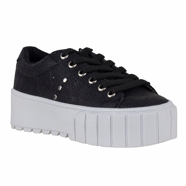 Tenis Urbano Plataforma Dama Capa De Ozono 634801 Negro