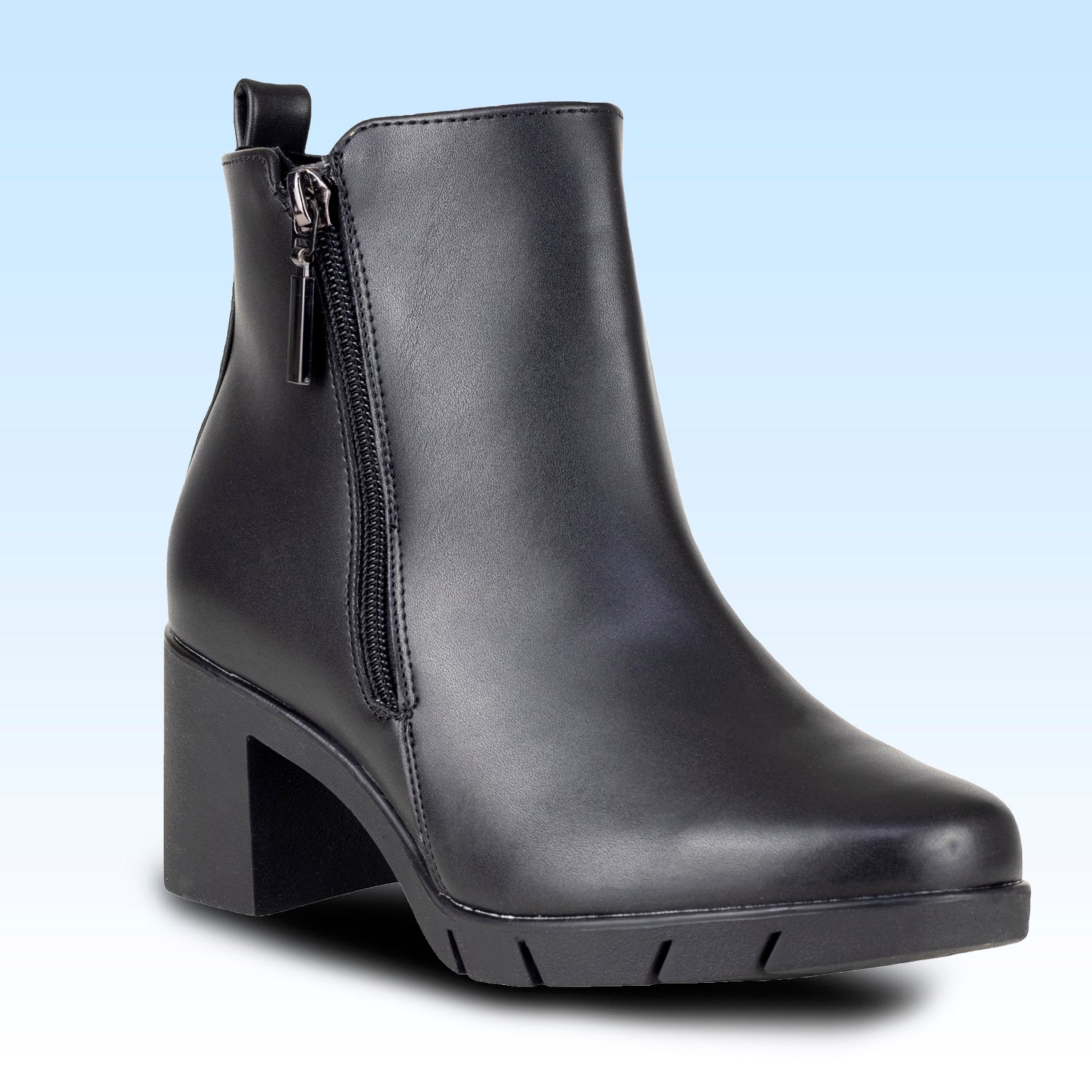 Botín Con Tacón Dama Lady Paulina Dalila 24801 Negro