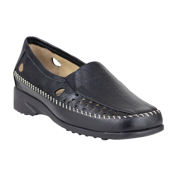 Mocasin Confort Para Dama Ludolfo Cota 15076 Negro