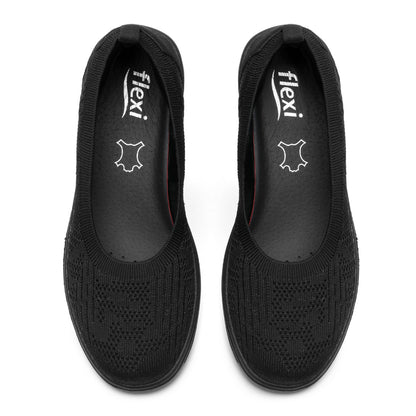 Zapato Mocasín Confort Slip On Tejido Para Dama 104927 Negro