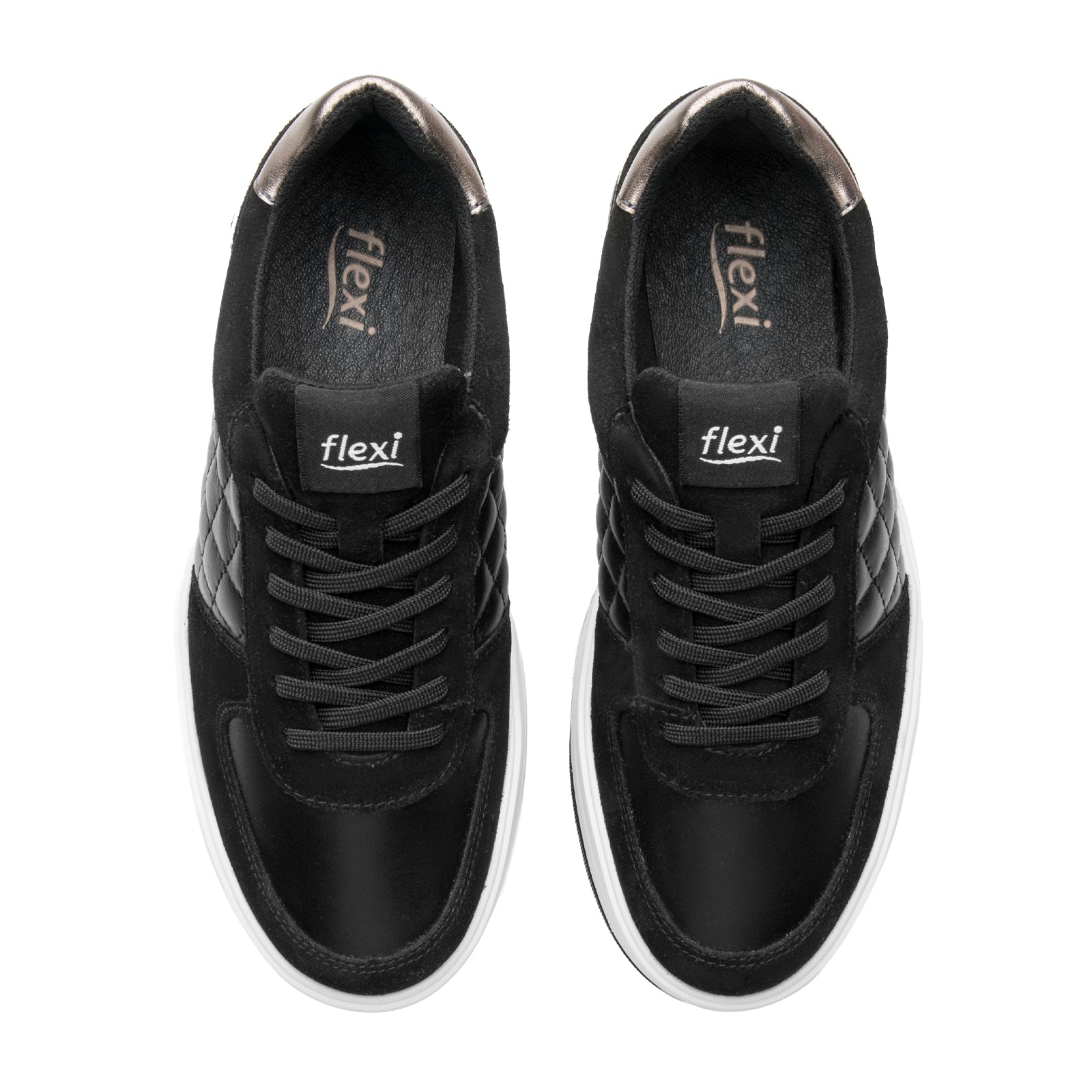 Tenis Confort Casual Plataforma 4.5 Para Dama Flexi 137403 Negro