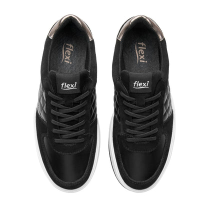 Tenis Confort Casual Plataforma 4.5 Para Dama Flexi 137403 Negro