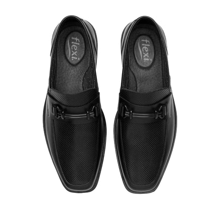 Zapato Mocasín Semivestir Para Caballero Flexi 406410 Negro