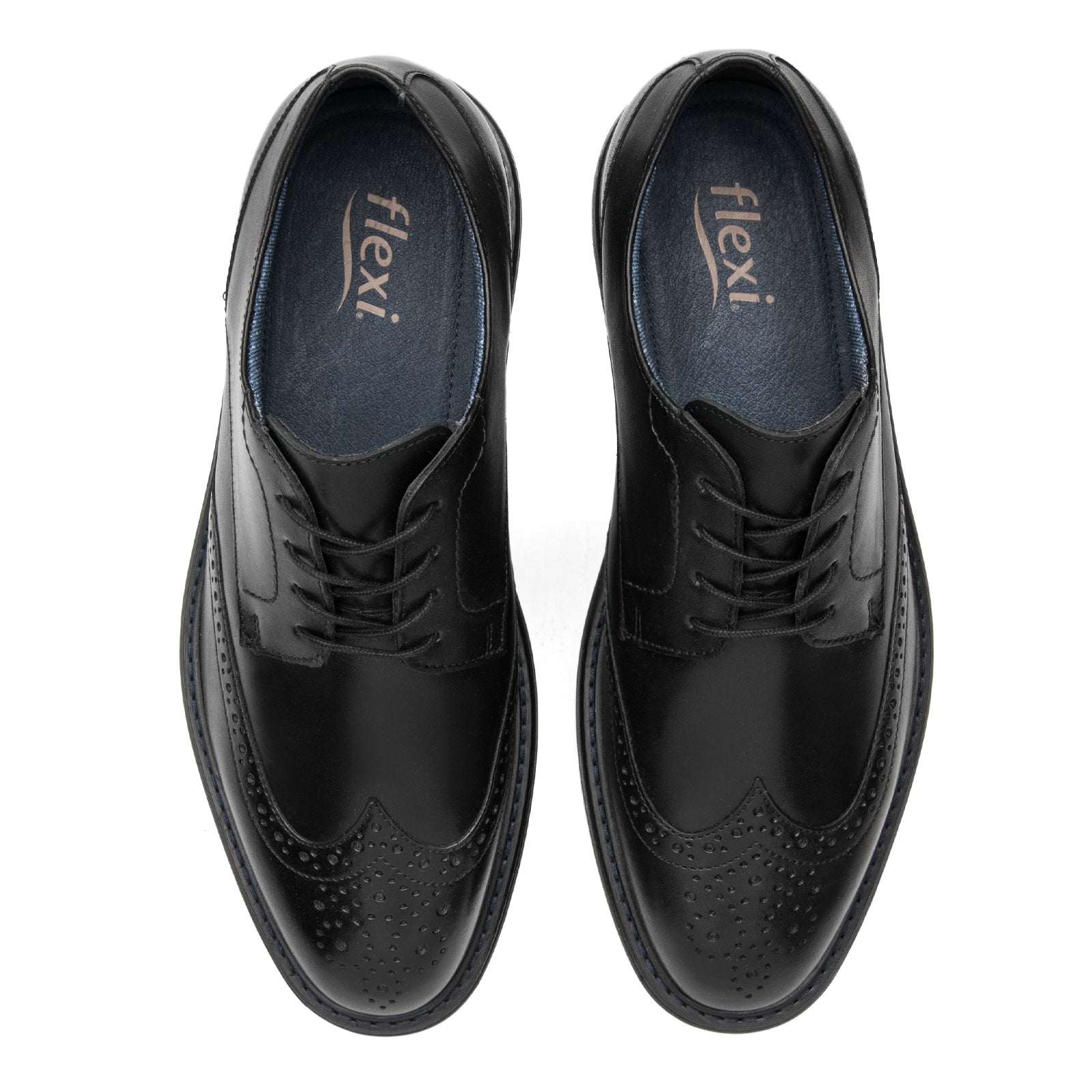 Zapato Derby Formal Casual Para Caballero Flexi 419407 Negro