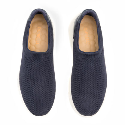 Tenis Sneaker Tejido Confort Para Dama Quirelli 302508 Azul