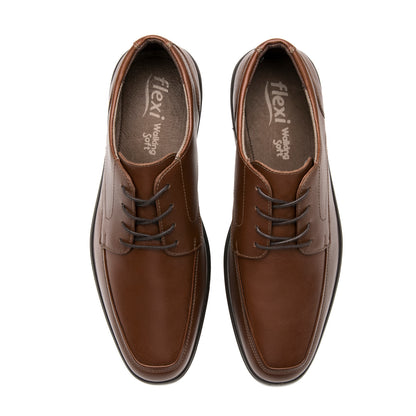 Zapato De Vestir Elegante Para Caballero Flexi 422202 Tan
