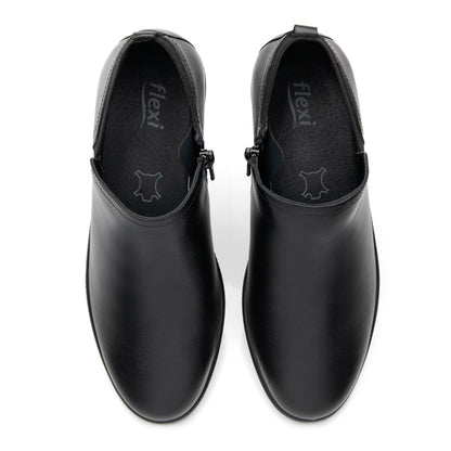 Botín Tacón Bajo Casual Para Dama Flexi 130009 Negro