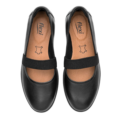 Zapato Balerina Casual Escolar Para Dama Flexi 109410 Negro
