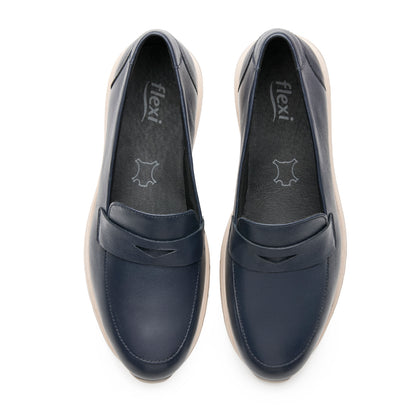 Zapato Mocasín Casual Para Dama Flexi 137002 Marino