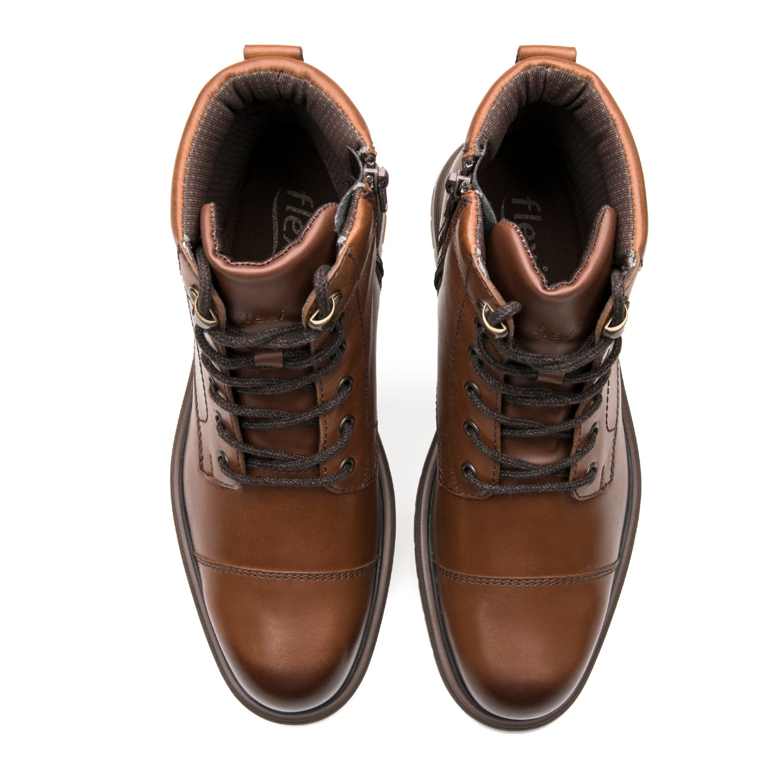 Bota Casual Elegante Para Caballero Flexi 421703 Tan