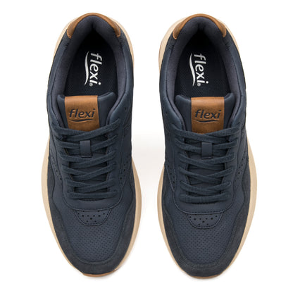 Tenis Confort Chunky Casual Para Caballero Flexi 420903 Azul