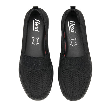 Tenis Sneaker Casual Cómodos Para Dama Flexi 104932 Negro