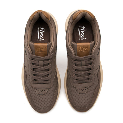 Tenis Confort Chunky Casual Para Caballero Flexi 420903 Café