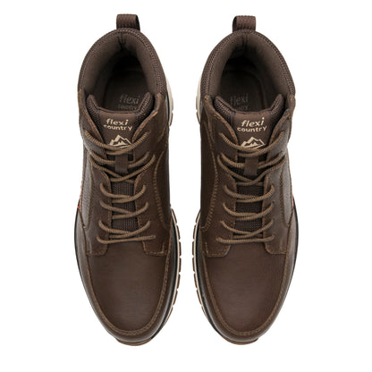Botín Casual Para Caballero Flexi Country 401016 Chocolate