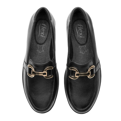 Zapato Mocasín Flexi Con Hebilla Para Dama 109411 Negro