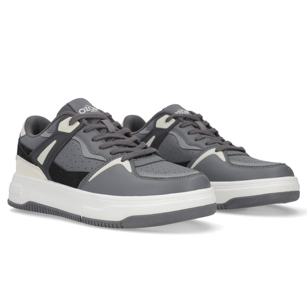 Tenis Urbano Para Caballero Capa De Ozono 615701 Gris Negro