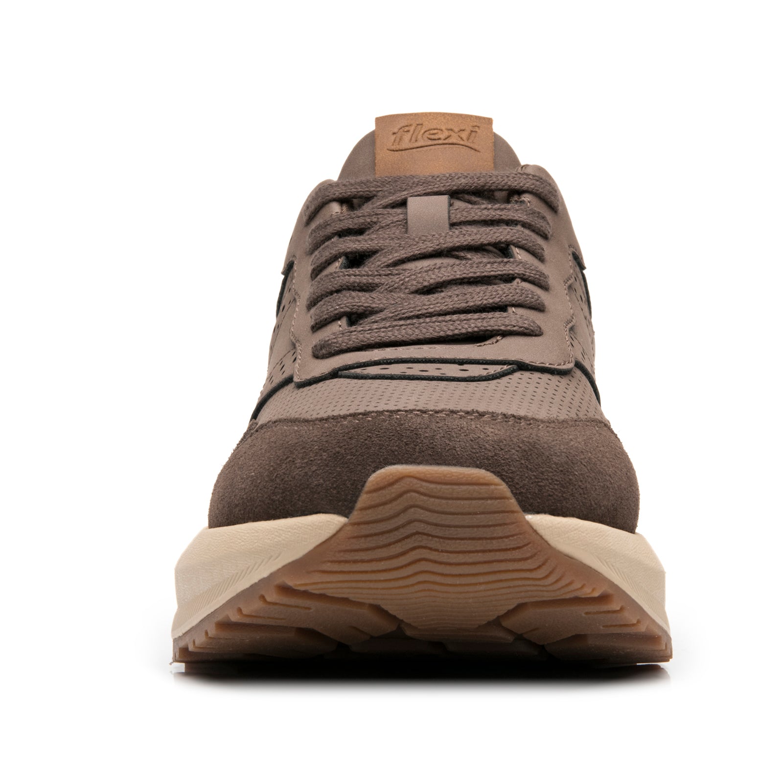 Tenis Confort Chunky Casual Para Caballero Flexi 420903 Café