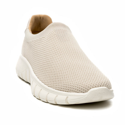 Tenis Sneaker Tejido Confort Para Dama Quirelli 302508 Tiza