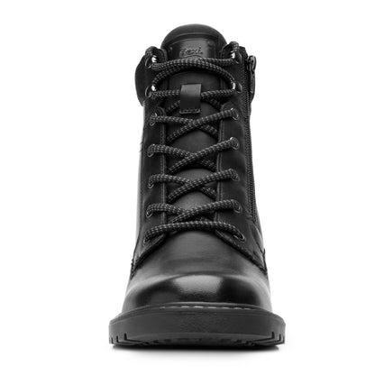 Bota Estilo Militar Con Cierre Lateral Casual Para Dama Flexi 37826 Negro