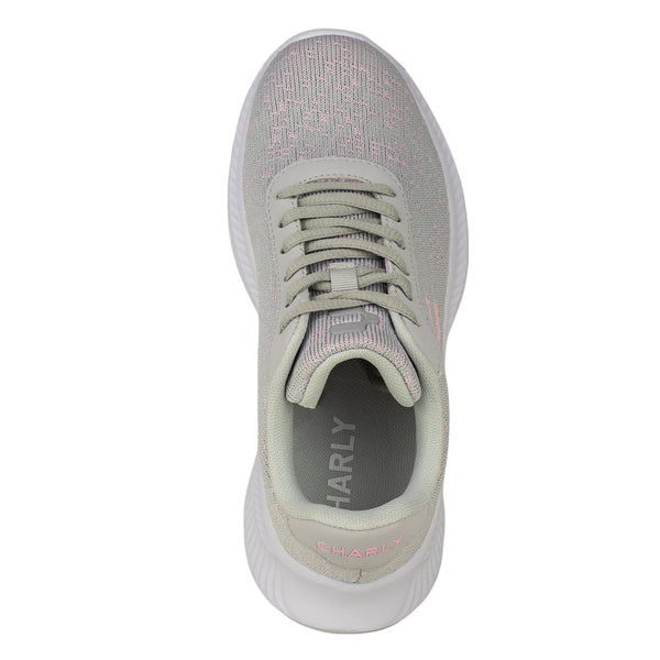 Tenis Running Para Mujer Charly 1059081 Gris Rosa