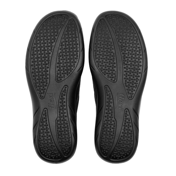 Mocasin Negro Flexi Confort Para Mujer 128701 Suela Flexible