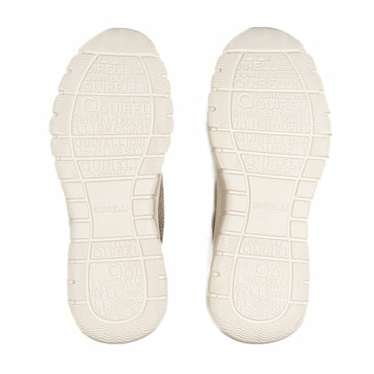 Tenis Sneaker Tejido Confort Para Dama Quirelli 302508 Tiza