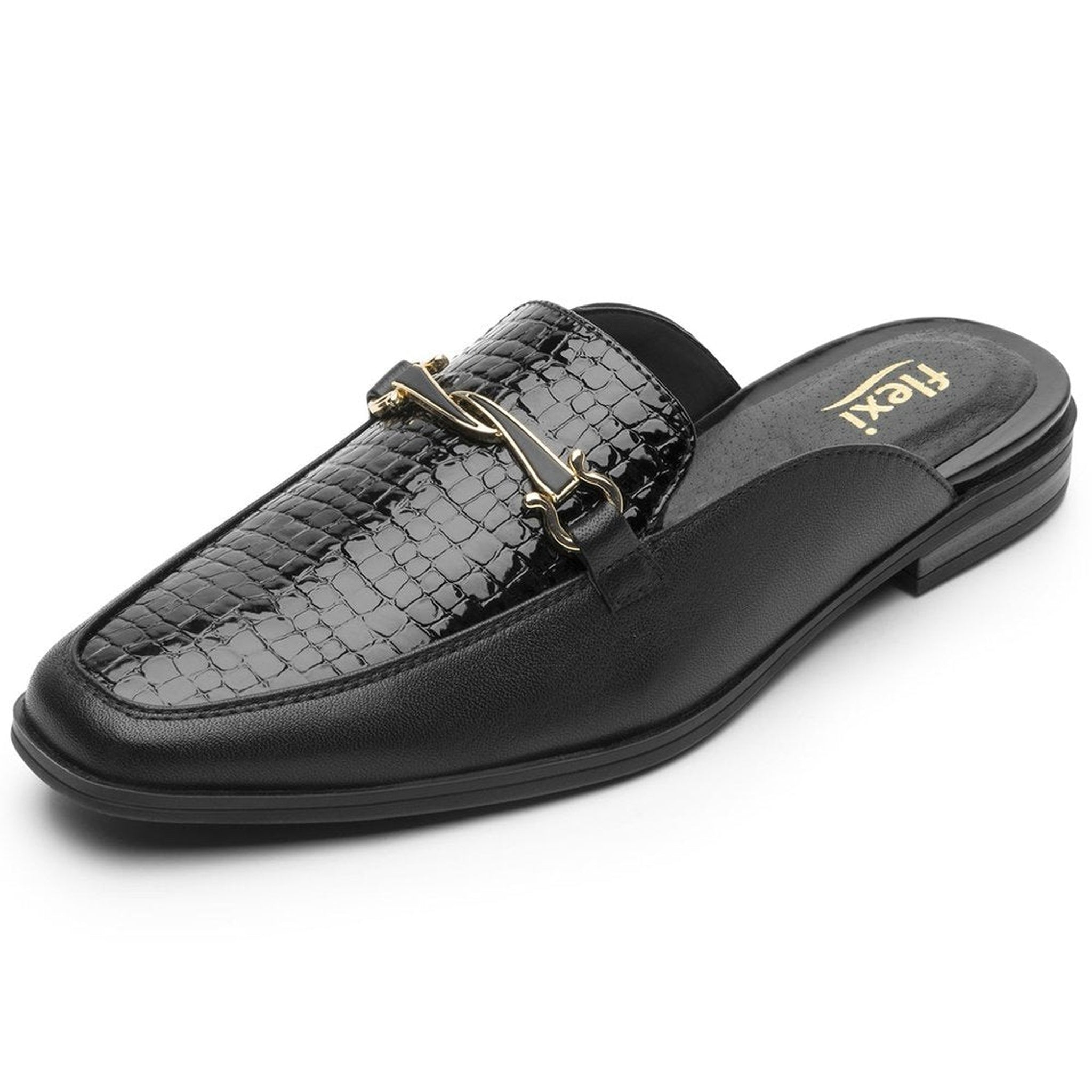 Slipper Casual Dama Flexi Hayek 126603 Negro