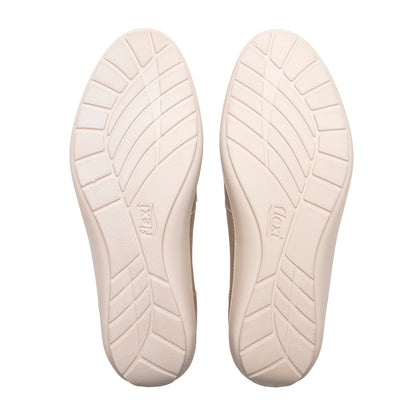 Zapato Mocasín Clásico Confort Casual Para Dama Flexi 101912 Dorado