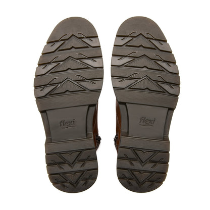 Bota Casual Elegante Para Caballero Flexi 421703 Tan