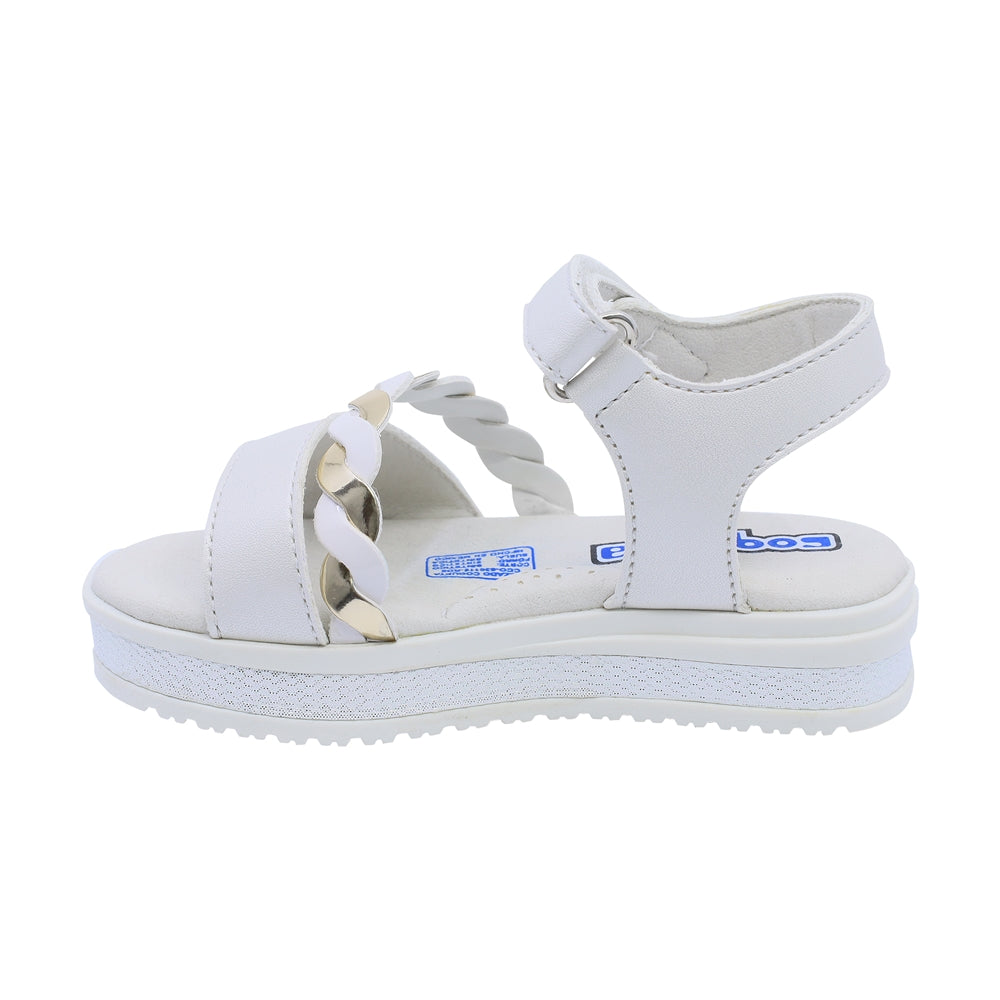 Sandalia Coqueta para niña en sintético perla casandra con arco preformado