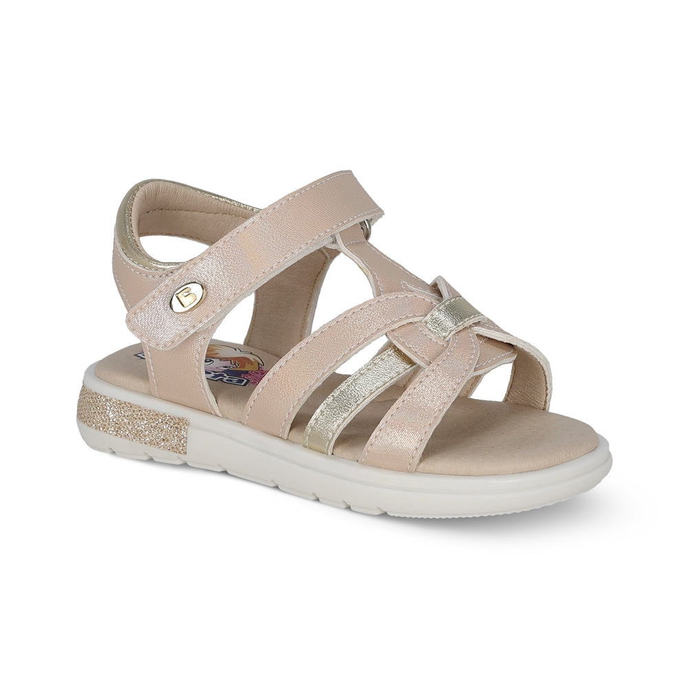 Sandalia Coqueta para niña en sintético oro Sofi con tira de contacto