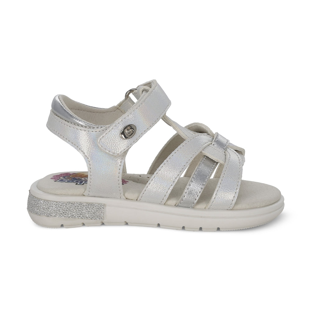 Sandalia Coqueta para niña en color perla Sofi con tira de contacto
