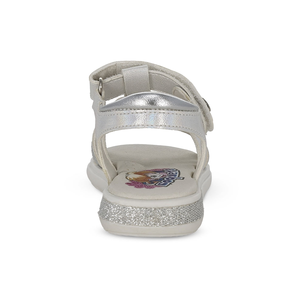 Sandalia Coqueta para niña en color perla Sofi con tira de contacto