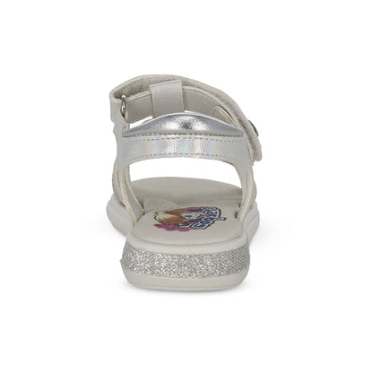 Sandalia Coqueta para niña en color perla Sofi con tira de contacto