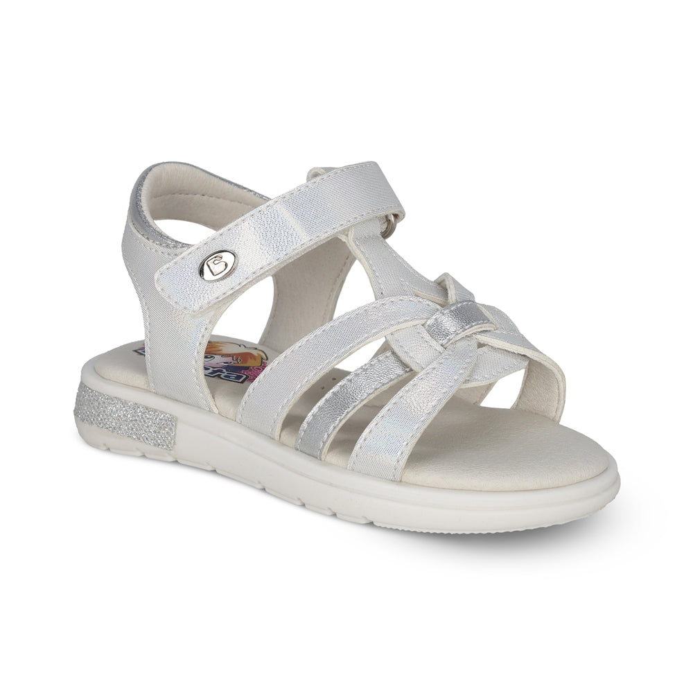 Sandalia Coqueta para niña en color perla Sofi con tira de contacto