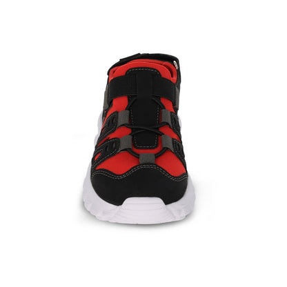 Sandalia Audaz para niño en sintético negro Waffle con tira de contacto