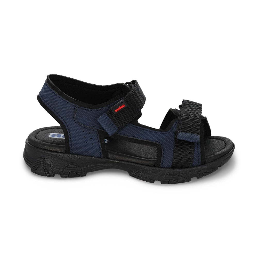 Sandalia Audaz para niño en sintético azul Tapiocca con doble de tira de contacto