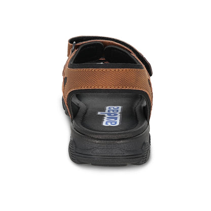 Sandalia Audaz para niño en sintético cafe claro Tapiocca con doble de tira de contacto