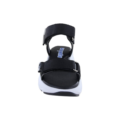 Sandalia Coqueta para niña en sintético negro Salim con doble de tira de contacto