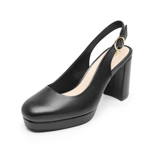 Zapatilla De Tacón Mujer Flexi 118908 Negro Abierta Moderna