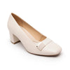 Zapatilla Flexi Con Tacon De Mujer 119707 Beige Comfort Walk