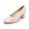 Zapatilla Flexi Con Tacon De Mujer 119707 Beige Comfort Walk