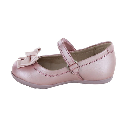 Balerina Coqueta para niña en piel rosa Elisa con tira de contacto.