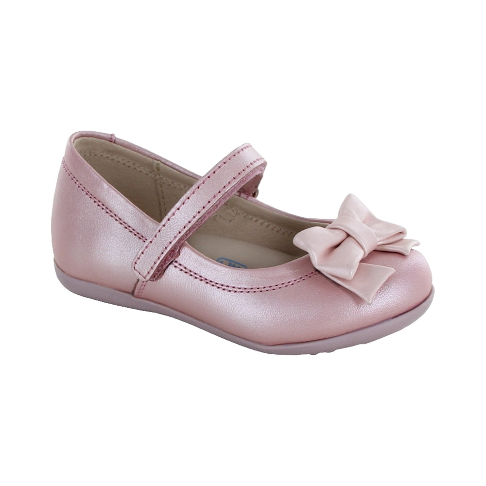 Balerina Coqueta para niña en piel rosa Elisa con tira de contacto.